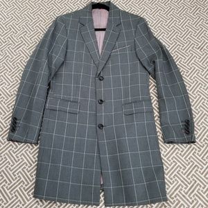 Zara plaid long blazer.
